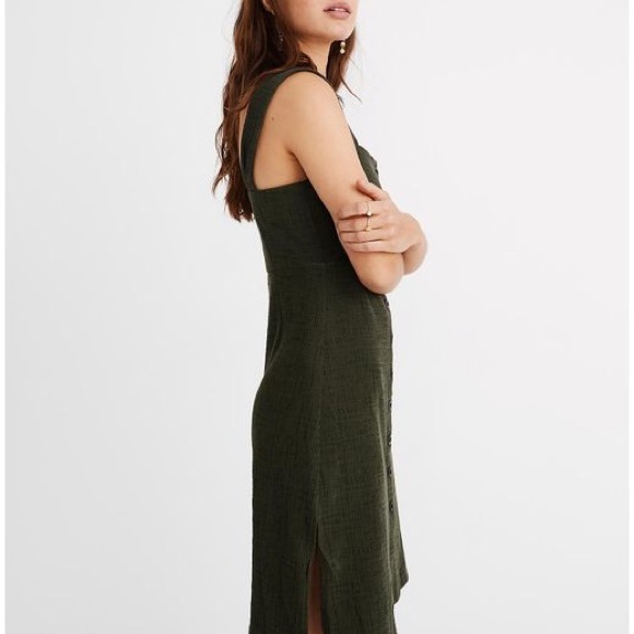 MADEWELL Texture & Thread Button-Front Tank Dress - Picture 2 of 5